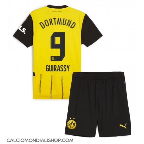 Maglie da calcio Borussia Dortmund Serhou Guirassy #9 Prima Maglia Bambino 2024-25 Manica Corta (+ Pantaloni corti)